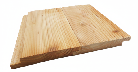 Wechselfalzbrett europ. L&auml;rche 21x145mm eins. glatt eins. geriffelt