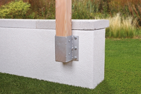 Pfostentr&auml;ger f&uuml;r L- und U-Steine 71mm feuerverzinkt