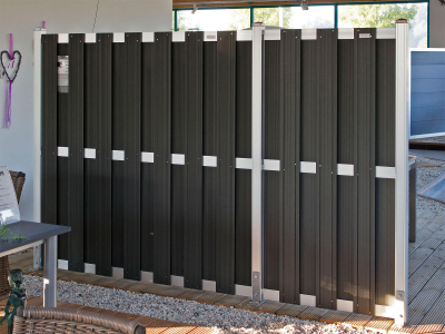 Zaunanlage-4 Elephant Design anthrazit