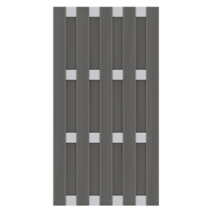Zaun Jumbo WPC Alu Design anthrazit-silber 2127<br>179x95cm