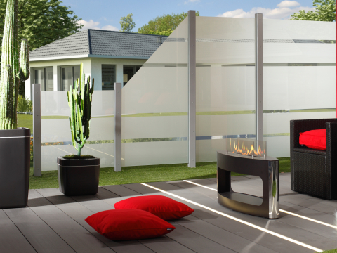 System Glaselement Alpha, links 2326 - 90x180-90cm