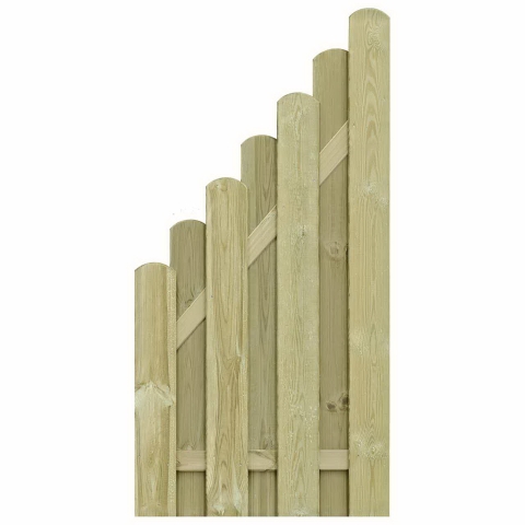 Bohlenzaun Boleo Abschluss Kiefer kdi gr?n 90x180-90cm
