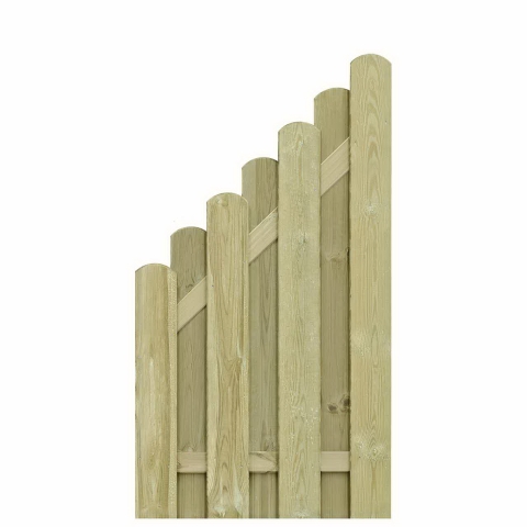 Bohlenzaun Boleo Abschluss Kiefer kdi gr?n 90x160-90cm