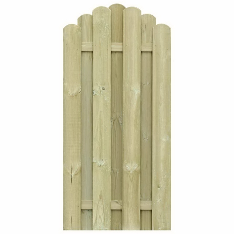 Bohlenzaun Boleo Rundbogen rund Kiefer kdi gr?n 90x180-160cm