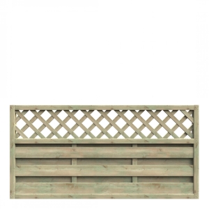 Dichtzaun Mailand 180x90cm Kiefer kdi gr&uuml;n mit Rankgitter