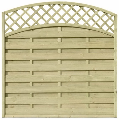 Dichtzaun Mailand Rundbogen 180x180-160cm Kiefer kdi gr?n mit Rankgitter