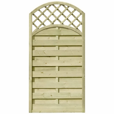 Dichtzaun Mailand Rundbogen 90x180-160cm Kiefer kdi gr?n mit Rankgitter