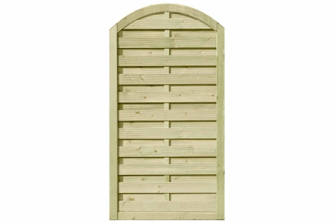 Dichtzaun-Tor 100x180-160cm Kiefer kdi gr?n mit Leimholzbogen ohne Beschl?ge 50721