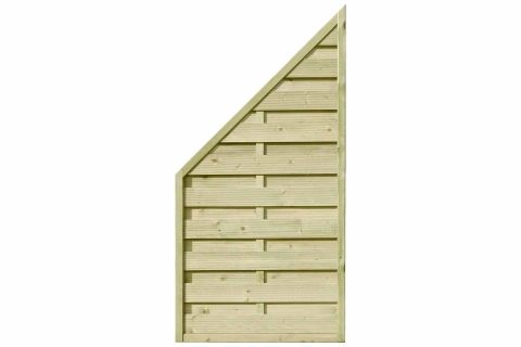 Dichtzaun 90x180-90cm kdi gr?n Abschlu?element, Lamelle fein gerillt