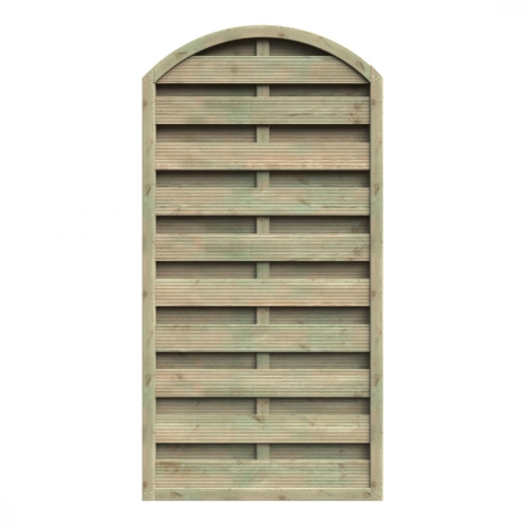 Dichtzaun 90x180-160 kdi gr&uuml;n mit Leimholzbogen 50651