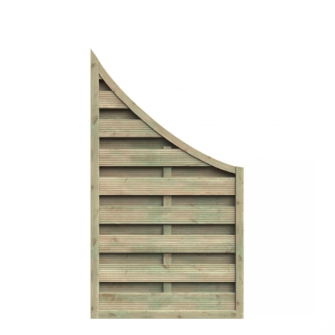 Dichtzaun 90x160-90cm kdi gr&uuml;n Abschlusszaun mit Tiefbogen