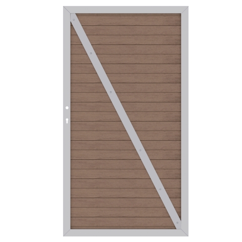 System WPC Tor mandel 2282, DIN rechts - 98x180cm