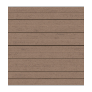 System WPC Zaunfeld-Set mandel, Silberleiste 2232 <br>178x184cm