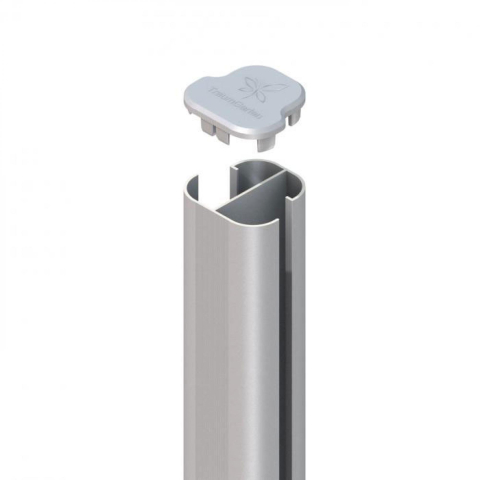 System Eckpfosten silber ca. 240cm - zum Erdverbau 2250