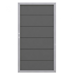 Design WPC Alu Tor anthrazit 2271, DIN links - 98x180cm