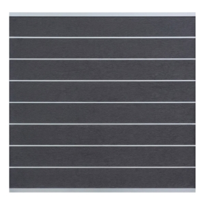 Elephant Steckzaun Modular EVO 180 WPC steingrau 180x174cm, Leiste Silber
