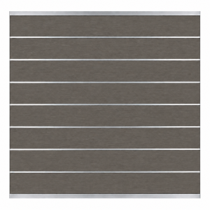 Elephant Steckzaun Modular EVO 180 WPC steingrau 180x174cm, Leiste Silber