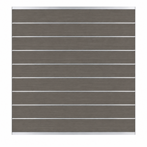 Elephant Steckzaun Modular EVO 200 WPC steingrau 180x195cm Leiste Silber