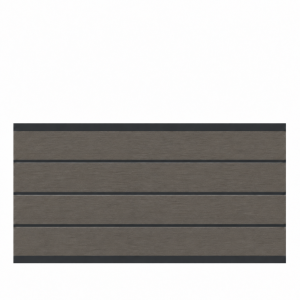 Elephant Steckzaun Modular EVO 91 WPC steingrau 180x91cm, Leiste Anthrazit