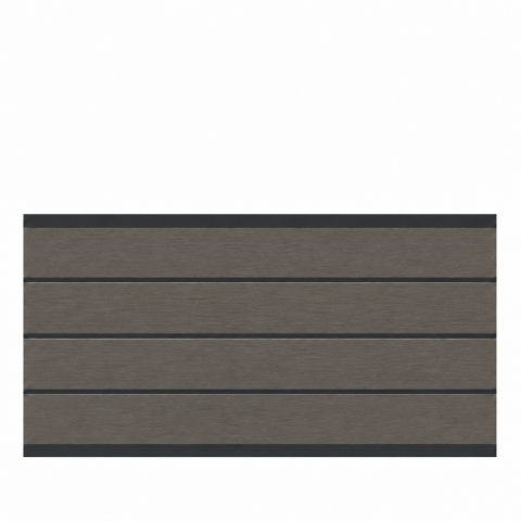 Elephant Steckzaun Modular EVO 91 WPC steingrau 180x91cm, Leiste Anthrazit