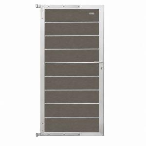 Elephant Zauntor Modular EVO 200 WPC steingrau 90x197cm, Leiste Silber inkl. Beschlag