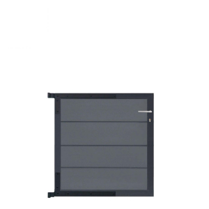 Elephant Zauntor Modular 91 WPC steingrau 90x93cm, Leiste Anthrazit - DIN links inkl. Beschlag