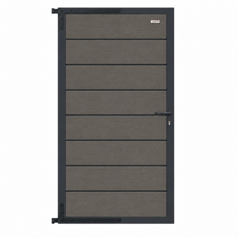 Elephant Zauntor Modular EVO 180 WPC steingrau 90x176cm, Leiste Anthrazit inkl. Beschlag