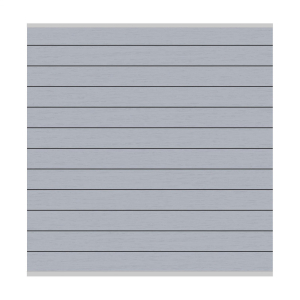 System WPC Zaunfeld-Set grau, Silberleiste 2577<br>178x184cm