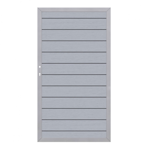 System WPC Tor grau 2578, DIN links - 98x180cm