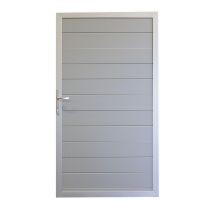 GrojaLumino Alu Steckzaun Universal-Tor 100x180cm silbergrau