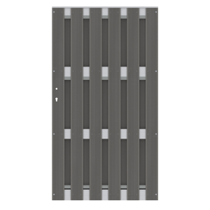 Einzeltor Jumbo WPC Alu Design anthrazit-silber 2567<br>98x179cm