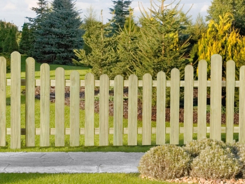 Vorgartenzaun Bielefeld 180x80/65cm Kiefer druckimpr&auml;gniert gr&uuml;n
