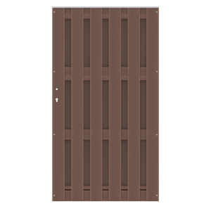 Einzeltor Jumbo WPC braun 1287<br>98x179cm