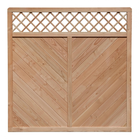 Zaun Fiona 180x180cm mit Gitter L&auml;rche natur 50013
