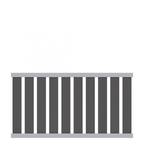 Raja WPC XL Alu Vorgartenzaun-Set 0623, - 180x95cm