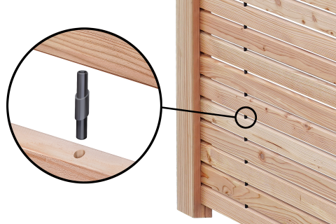 Detailansicht Rhombus Select Steckzaun