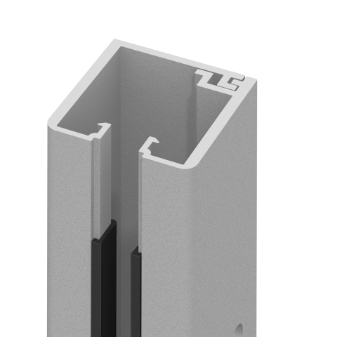 System U-Klemmprofil 2776, silber - 192cm