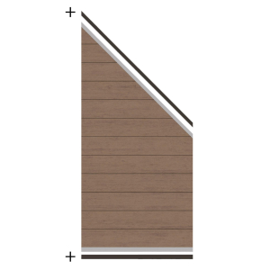 System WPC Zaunfeld-Set mandel 2822<br>91x184-94cm