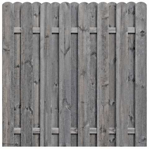 Bohlenzaun Boleo gerade Kiefer kdi grau 180x180cm 51192