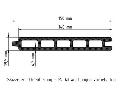 Elephant Steckzaun Mix and Match, WPC-ipe co-extrudiert 2er Set