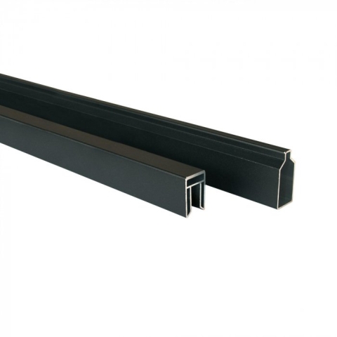 Elephant Steckzaun Set Rhombus WPC Ipe braun co-extrudiert 180x178cm Leisten Schwarz