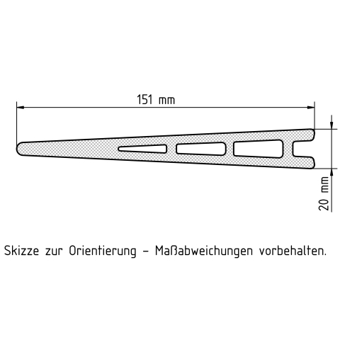Elephant Prisma Profil 2er-Set anthrazit WPC f&uuml;r Steckzaun, 15,1x180cm