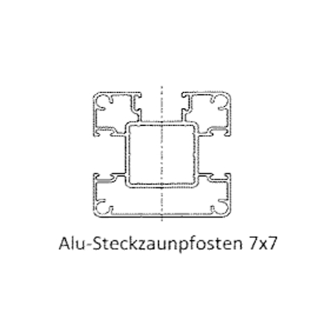 Groja Konsole GJ 48 fr Alu-Steckzaunpfosten 7x7cm