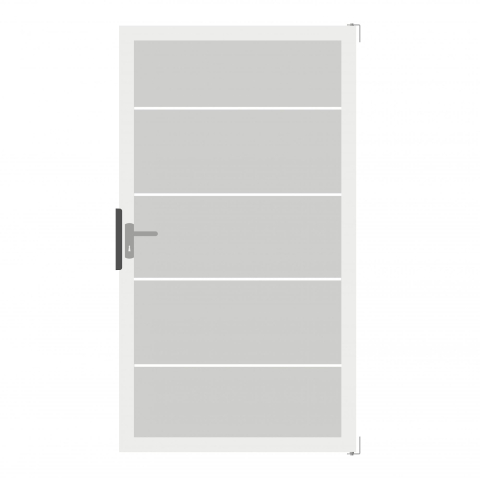 GroJa Ambiente Glastor DIN links 100x180cm Blockstreifen-Rahmen EV1