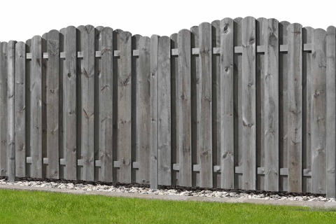 Nutzungsbeispiel des Bohlenzaun. Die zus?tzlichen Artikel sind nicht mit im Lieferumfang enthalten.