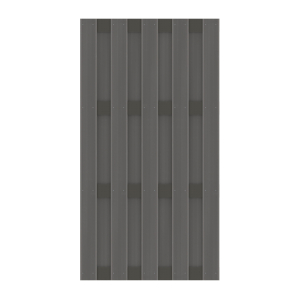 Zaun Jumbo WPC Alu Design anthrazit-anthrazit 2881 179x95cm