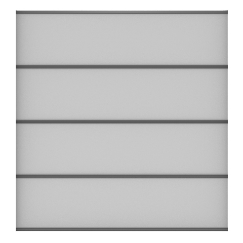 GroJa Premo HPL Steckzaun Uni Grau 180x180cm