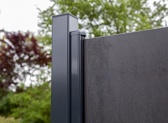 GroJa Stone Fence Keramik Anthrazit schr&auml;g 90x180-90cm