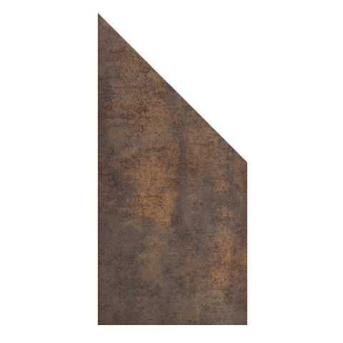 GroJa Stone Fence Keramik Rostoptik schr&auml;g 90x180-90cm