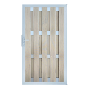 Groja BPC Fertigzaun Tor 100x180cm BiColor-Sand - gerillt